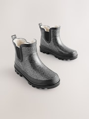 Negro con purpurina - Botas de agua Chelsea - Imagen 1 de 5
