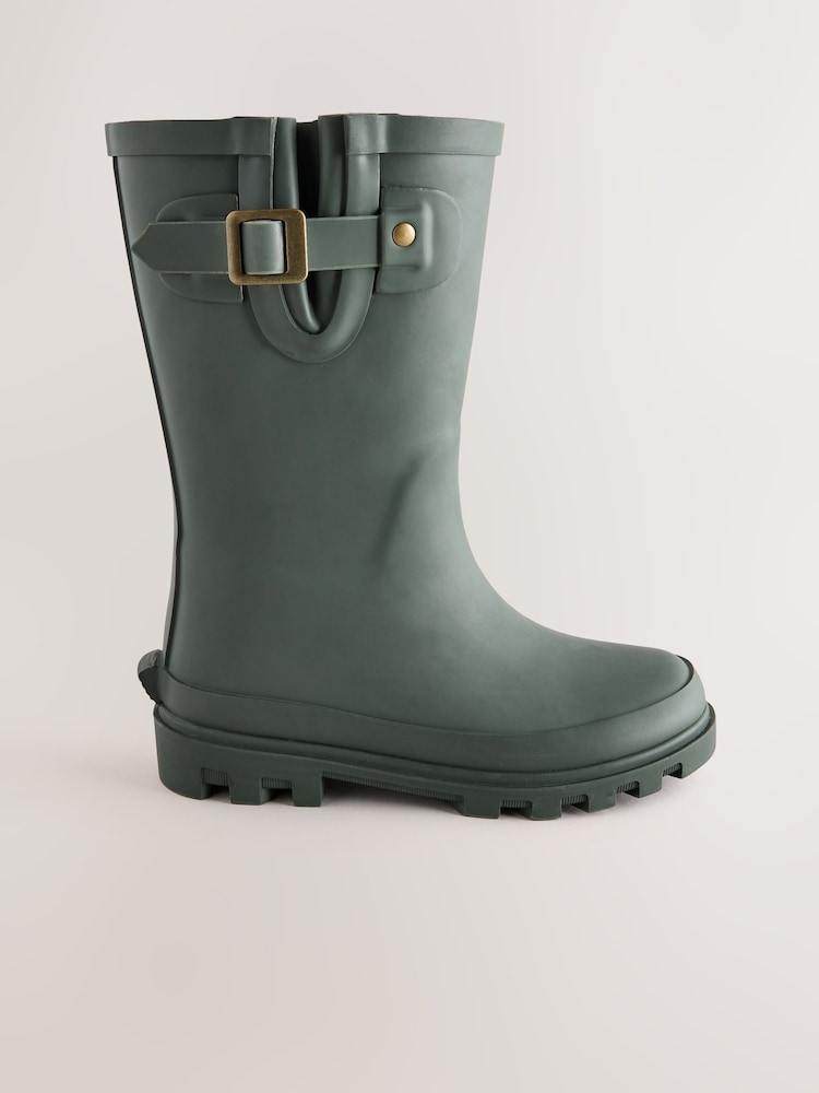 Khaki Green Standard Fit (F) Buckle Wellies - Image 2 of 5 Khaki Green Standard Fit (F) Buckle Wellies - Image 2 of 5