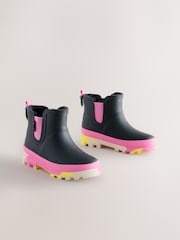 Black Marbled Sole Chelsea Wellies - Image 1 of 6