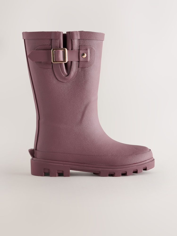 Burgundy Red Standard Fit (F) Buckle Wellies - Image 2 of 5 Burgundy Red Standard Fit (F) Buckle Wellies - Image 2 of 5