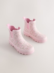 Pink Floral Chelsea Wellies - Image 1 of 5