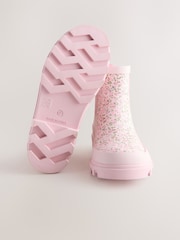 Pink Floral Chelsea Wellies - Image 3 of 5