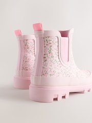 Pink Floral Chelsea Wellies - Image 4 of 5