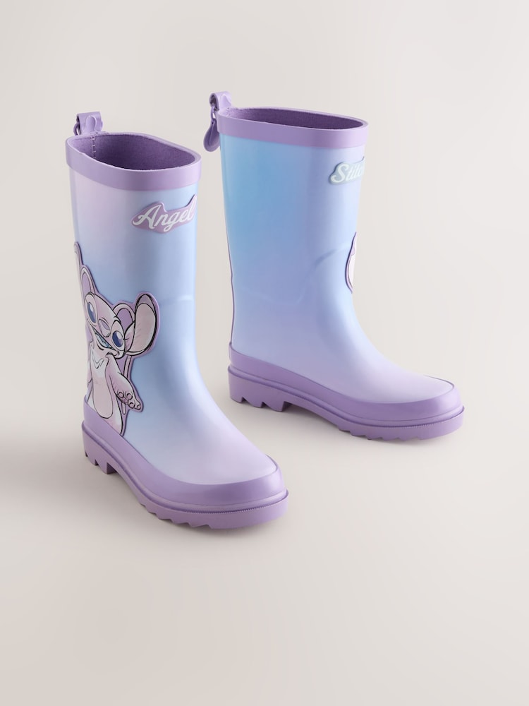 Lilac Purple Lilo and Stitch Wellies - Image 1 of 5
