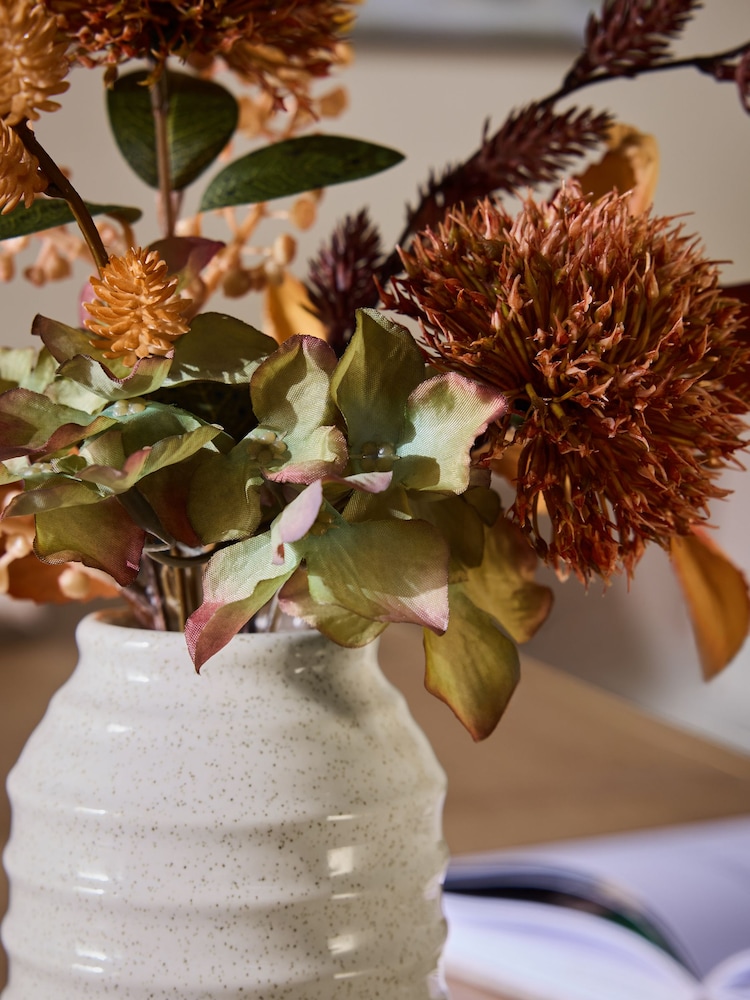 Artificial Dried Arrangement In Ceramic Vase - Imagen 2 de 3