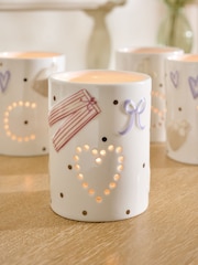 White Set of 4 Cosy Ceramic Tea Light Holders - Image 3 of 4