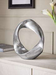 Silver Tone Metal Twist Loop Ornament - Image 1 of 4