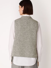 Whistles Grey Wool Mix Side Tie Detail Tank Top - Image 2 of 5