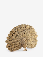 Gold Antiqued Finish Benedict The Peacock Ornament - Image 2 of 3
