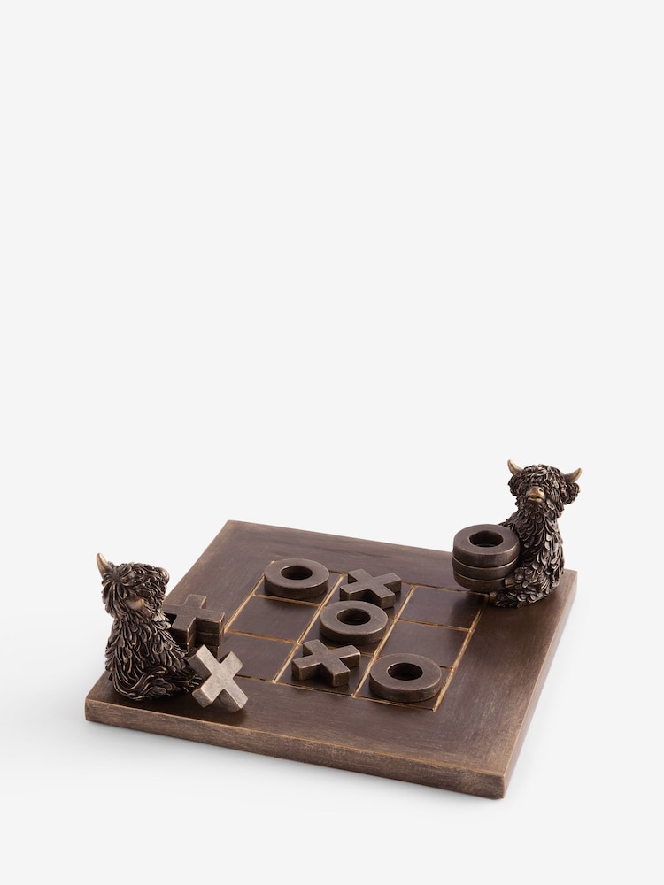 Bronze Hamish The Highland Cow Noughts and Crosses Game - Image 3 of 3