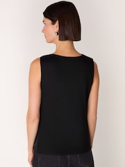 Whistles Black Ring Detail Sleeveless Top - Image 2 of 4