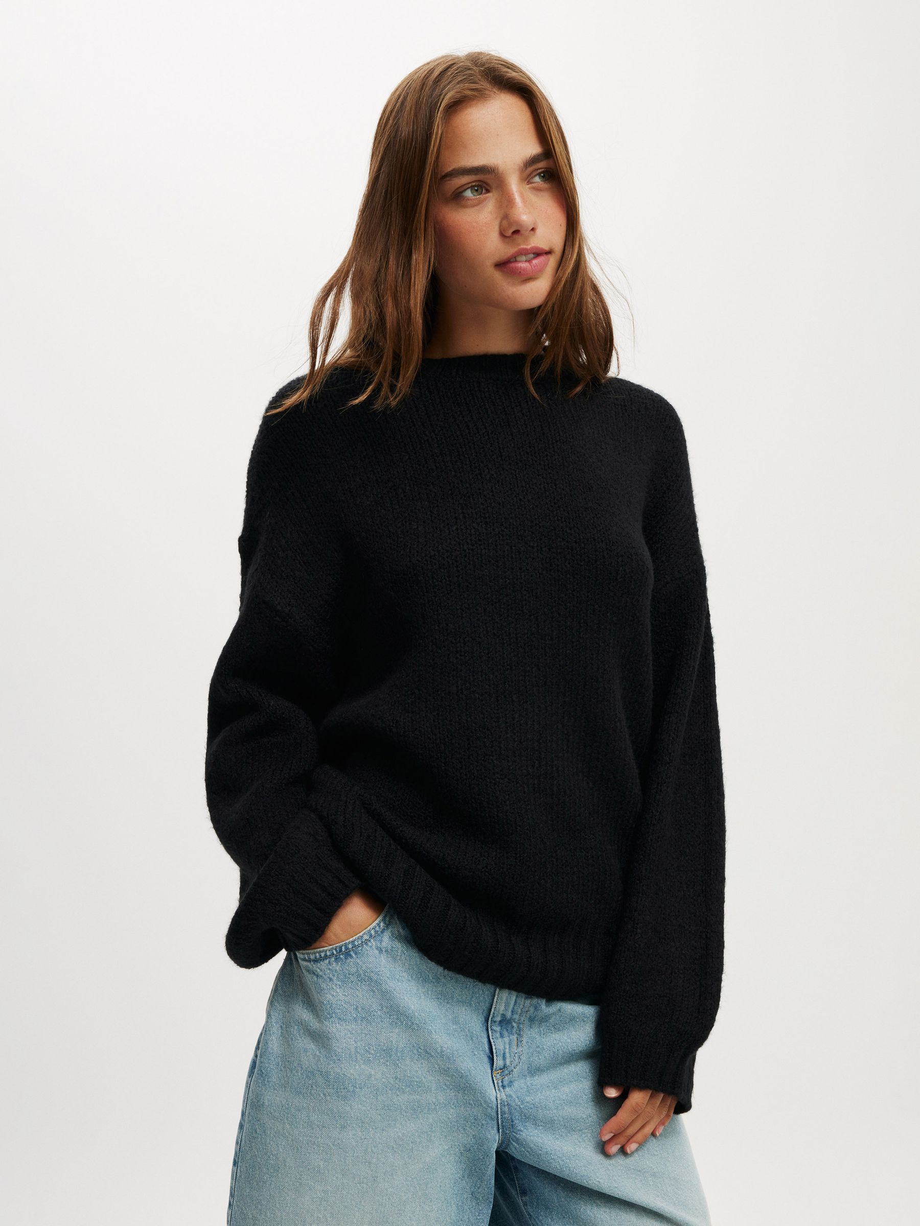 Buy Cotton On Black Luxe Crew Jumper from Next USA