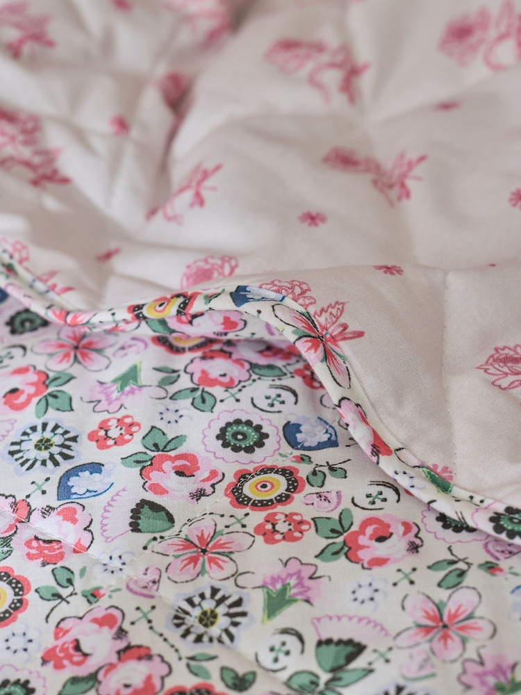 Cath Kidston Pink Pearly Queen Floral Quilted Bedspread - Image 2 of 6