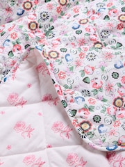 Cath Kidston Pink Pearly Queen Floral Quilted Bedspread - Image 6 of 6