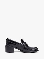 Tommy Hilfiger Black Patent Leather Block Heel Shoes - Image 1 of 8