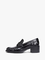 Tommy Hilfiger Black Patent Leather Block Heel Shoes - Image 2 of 8