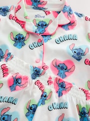 Ecru/ Pink/ Blue - Stitch Button Through Pyjamas (3-16yrs) - 圖片 6/7