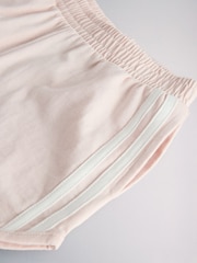 The Set 2 Pack Short Sleeve Rib TShirt and Short Sets Pink/White/Brown - Image 10 of 10