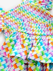 Olivia Rubin Shirred Puff Sleeve Multi Top & Tiered Skirt Set 2 Piece - Image 3 of 5