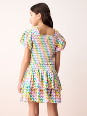 2 dílná žabičkovaná sada topu a vrstvené sukně Olivia Rubin s nabíranými rukávy - Obrázek 6 z 13