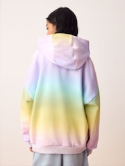 Olivia Rubin Oversized Ombre Logo Multicolour Hoodie - Image 4 of 5