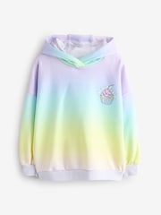 Olivia Rubin Oversized Ombre Logo Multicolour Hoodie - Image 6 of 9