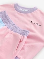 Olivia Rubin Colour Block Sweat Top & Shorts 2 Piece Set - Image 10 of 13