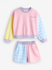 Olivia Rubin Colour Block Sweat Top & Shorts 2 Piece Set - Image 8 of 13