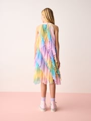 Olivia Rubin Ombre Mesh Waterfall Halter Dress - صورة 2 من 9