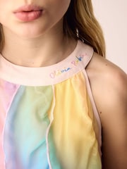 Olivia Rubin Ombre Mesh Waterfall Halter Dress - صورة 9 من 9