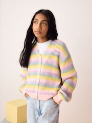Olivia Rubin Pastel Stripe Knitted Cardigan - Image 1 of 7