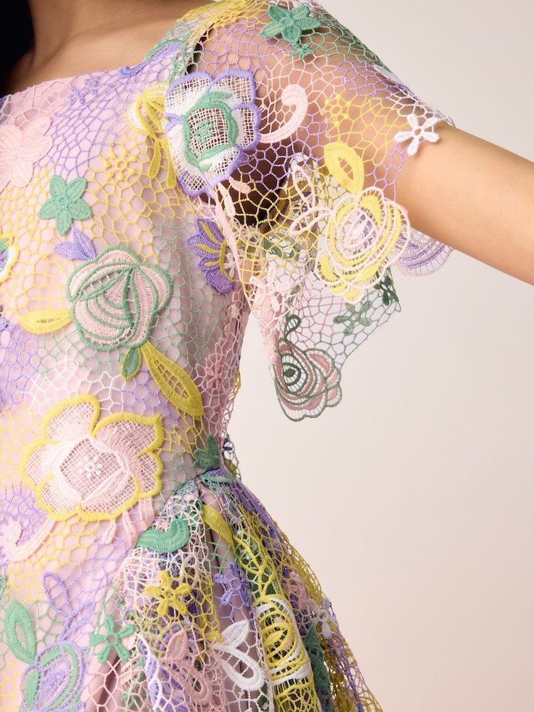 Olivia Rubin Floral Angel Sleeve Lace Dress Olivia Rubin Floral Angel Sleeve Lace Dress