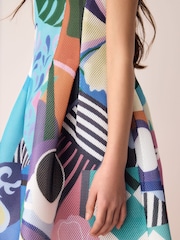 Olivia Rubin Airtex Floral Structured Scuba Multicolour Dress - Image 6 of 10