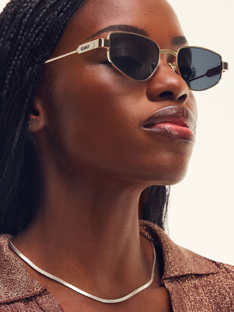 QUAY Gold Hit Single Sunglasses - Image 2 of 5