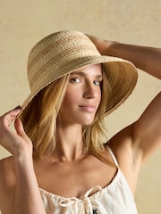 Neutral na Stripe - Joules Albany Cloche Hat - Larawan 2 ng 9