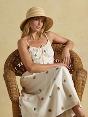 Neutral na Stripe - Joules Albany Cloche Hat - Larawan 4 ng 9