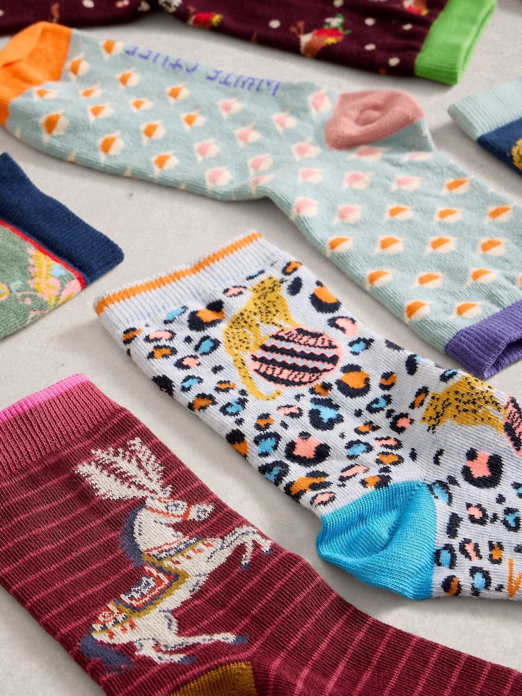 White Stuff Pink Advent Calendar Socks 12 Pairs - Image 6 of 6 White Stuff Pink Advent Calendar Socks 12 Pairs - Image 6 of 6