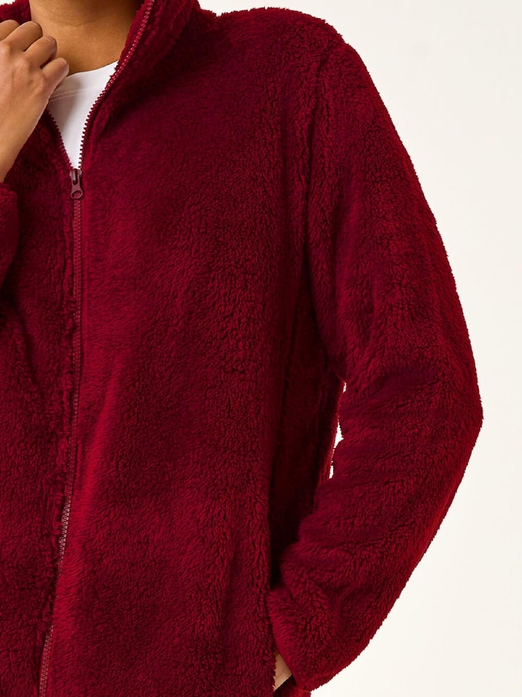 Roman Red Soft Sherpa Fleece Jacket - Image 10 of 10 Roman Red Soft Sherpa Fleece Jacket - Image 10 of 10
