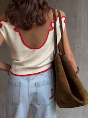 Never Fully Dressed Cream Cowgirl Ro Knitted Tank Top - Image 4 of 6