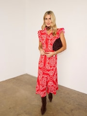 Never Fully Dressed Red Bandana Remi Dress - Image 1 of 6