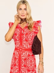 Never Fully Dressed Red Bandana Remi Dress - Image 4 of 6