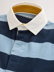 Navy/White Long Sleeve Rugby Polo Top (3mths-7yrs) - Image 7 of 8