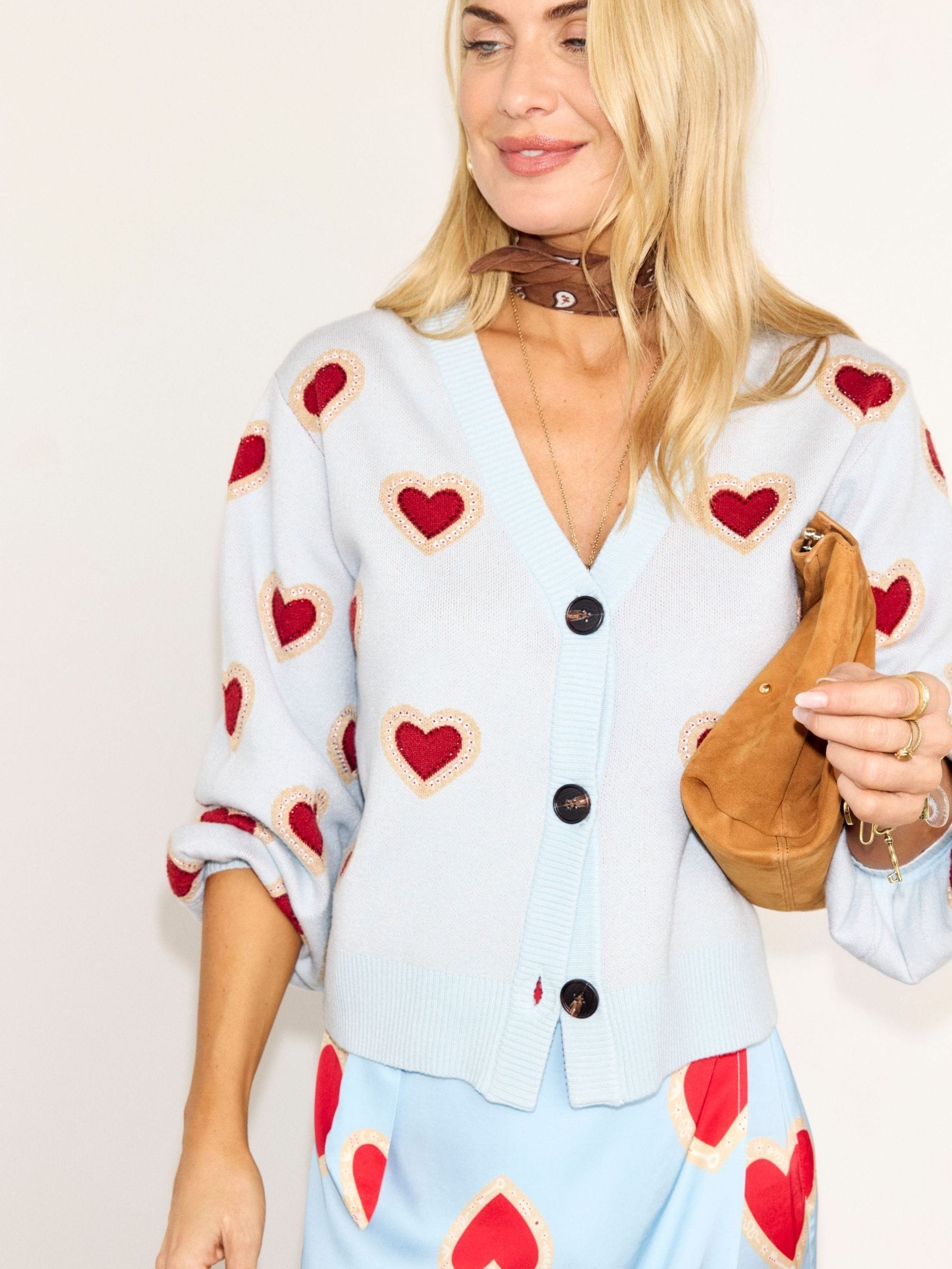 ベリー⭐︎新品未使用⭐︎Heve heart neck all-in-one Buy Never Fully Dressed Blue Baby Heart Cardigan from Next USA