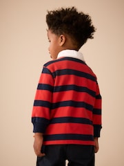 Navy/Red Rugby Polo Top (3mths-7yrs) - Image 3 of 4