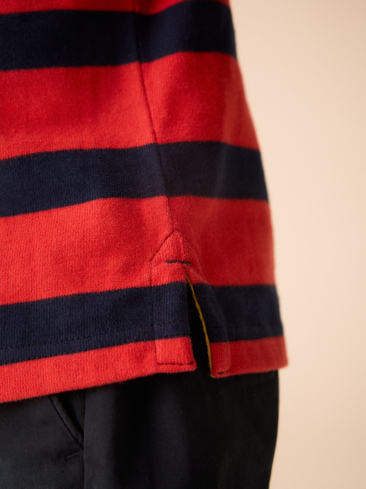 Navy/Red Rugby Polo Top (3mths-7yrs) - Image 4 of 4 Navy/Red Rugby Polo Top (3mths-7yrs) - Image 4 of 4