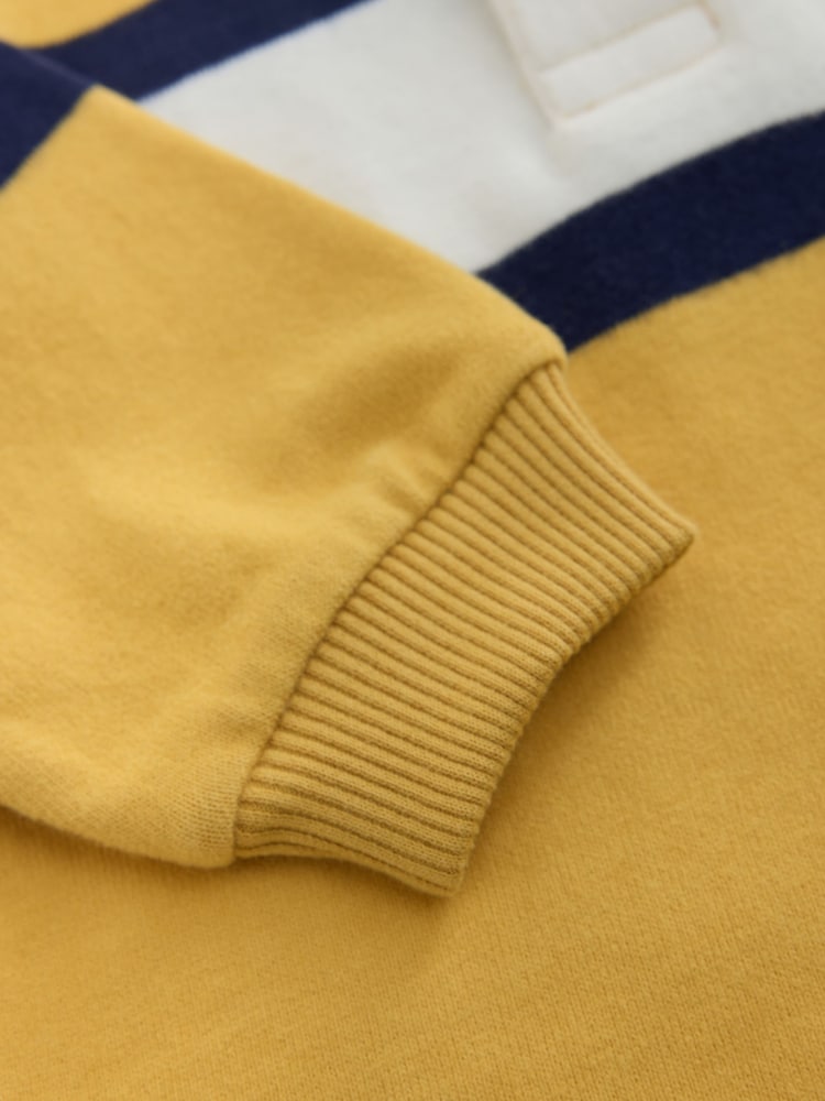 Yellow/White Long Sleeve Rugby Polo Top (3mths-7yrs) - Image 8 of 8 Yellow/White Long Sleeve Rugby Polo Top (3mths-7yrs) - Image 8 of 8