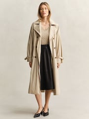 GANT Natural Stretch Cotton Cable Knit V-Neck Jumper - Image 1 of 5