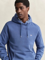 GANT Blue Zip Up Regular Shield Hoodie - Image 3 of 6