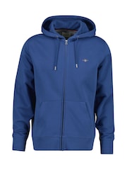 GANT Blue Zip Up Regular Shield Hoodie - Image 5 of 6