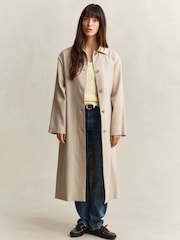 GANT Yellow Stretch Cotton Cable Knit V-Neck Jumper - Image 1 of 5